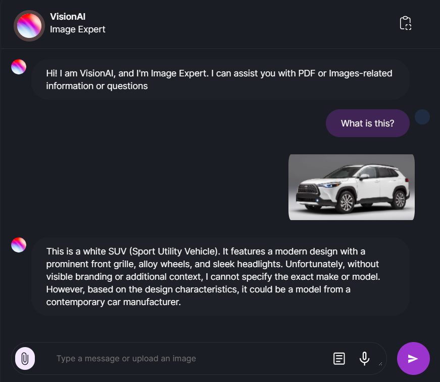 Vision AI Interface